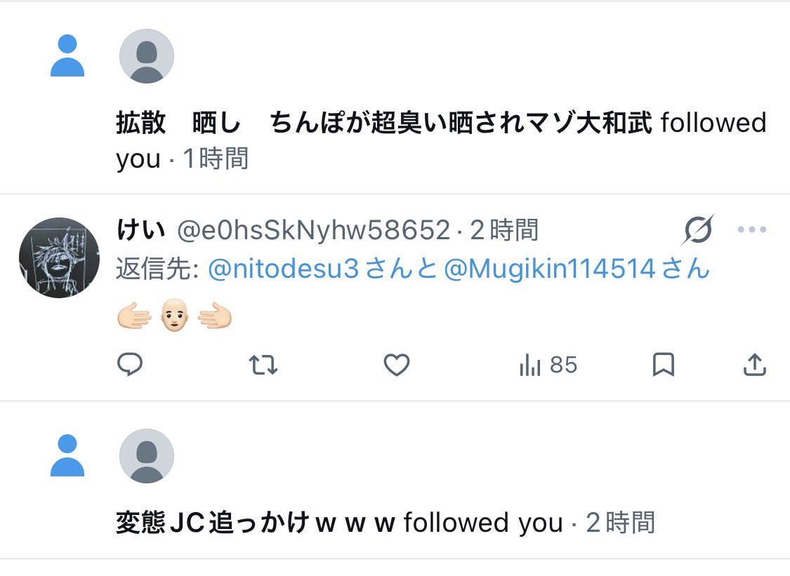 nitodesu3's tweet photo. 明らかにやばい人達からフォローされて横転 https://t.co/Sy7j1JFOj1