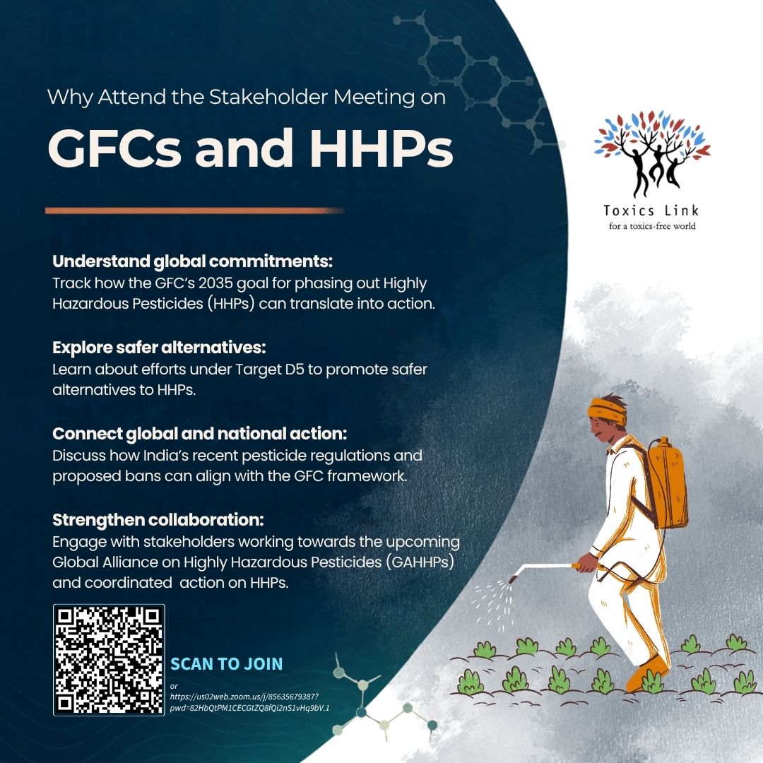 toxicslink's tweet photo. Join the Conversation on Safer #Chemicals &amp; #Pesticides 24 Sept, #ToxicsLink is bringing together experts, policymakers, researchers, civil society and other stakeholders for a discussion on the #GFC and #HHPs

Join https://t.co/bksZlgFeQz

#GFC #HighlyHazardousPesticides https://t.co/APNksYwDdP
