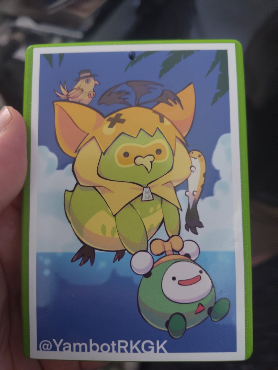 blackst0rmGer's tweet photo. Thank you very much for the sticker @YambotRkgk! It fits perfectly on the backside of the Cecilia Holo OCG Chat I made. https://t.co/IkVtbf75Jg