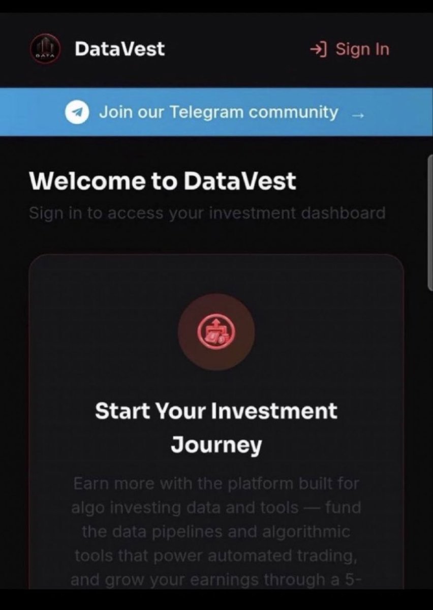 Recoverwithbrad's tweet photo. #Datavest may involve high-risk financial operations with concerns relating to withdrawal restrictions, unclear investment conditions, and limited transparency, which can expose users to financial loss. If affected, seek support promptly via DM. #CryptoScam #Scam #CryptoRecovery https://t.co/N1jtfOgr2w