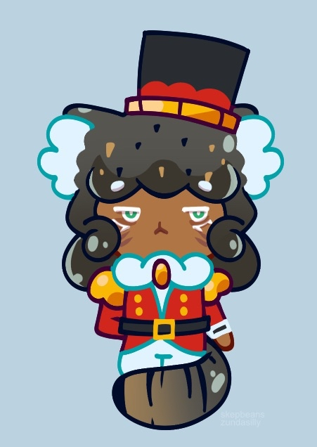 zundasilly's tweet photo. I made a cookie run oc based on this beautiful delectable btw.. they’re a helper for merrybear toy shop and they are rivals with strawberry cream cookie ok https://t.co/JGVO4aBFU3