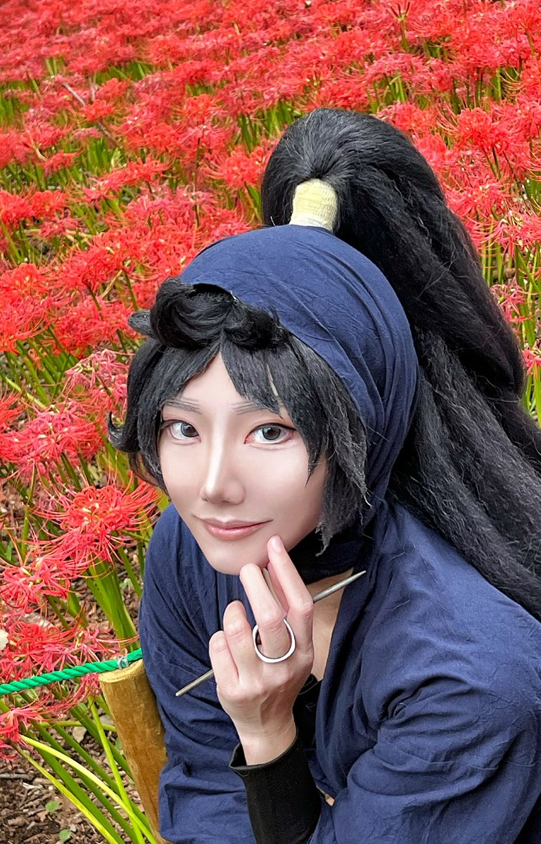 cheri_CoS_KoM_B's tweet photo. ⚠︎cos 忍たま/rkrn

　　　　　久々知兵助と彼岸花 https://t.co/Vi4p8tG8Cd