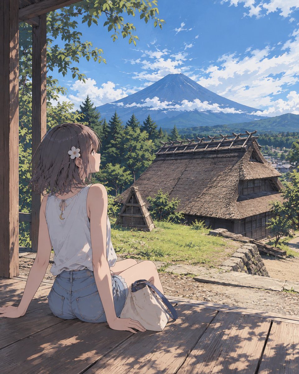 KonohaMtFuji's tweet photo. 🌿 西湖いやしの里根場
茅葺き屋根の家々が並ぶ、
西湖いやしの里根場へ。
縁側に座って眺める富士山は、
いつもより少しゆっくり時間が流れているようでした。

昔の山村の風景が残るこの場所を歩いていると、
なんだか遠い昔に旅をしているような気分に。
こういう景色を見ると、
「昔の人はここから富士山をどんな気持ちで眺めていたんだろう」
なんて想像してしまいます。🌿

An old Japanese village surrounded by mountains.
 Sitting on the veranda and looking at Mt. Fuji felt like stepping into another time. 🗻🌿

📍https://t.co/JDcXTBRNI2
#西湖いやしの里根場 #西湖 #富士山 #富士山麓 #山梨観光 #山梨旅行 #Yamanashi #MtFuji #JapanTravel