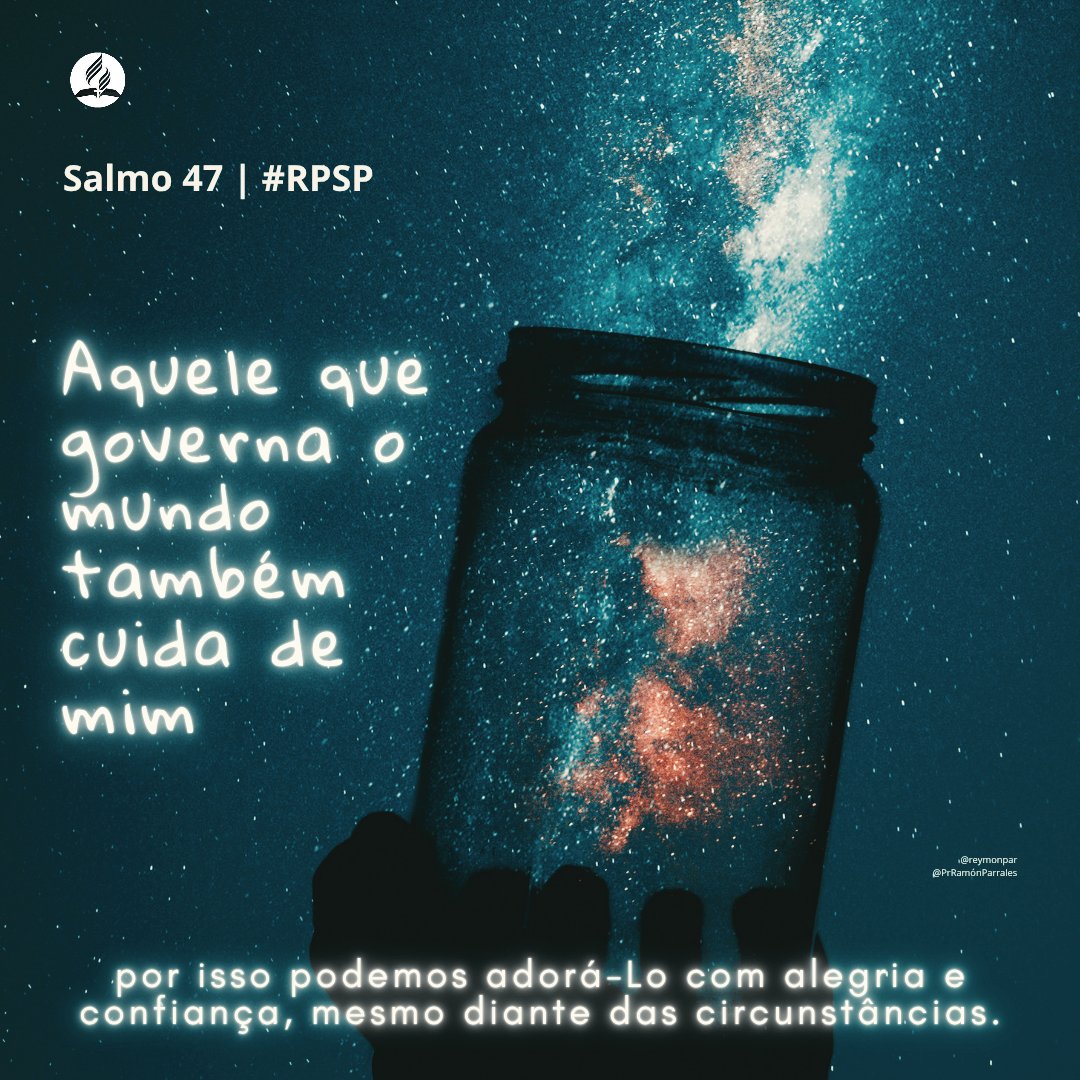 PrRamonParrales's tweet photo. Aquel que gobierna el mundo también cuida de mí. Por eso podemos adorarle...
The One who rules the world also cares for me. That is why we can worship Him with joy and confidence, even in the face of difficult circumstances.

#RPSP
#RBHW
#PrimeiroDeus
#PrimeroDios
#GodFirst https://t.co/7YDW4UfgWT