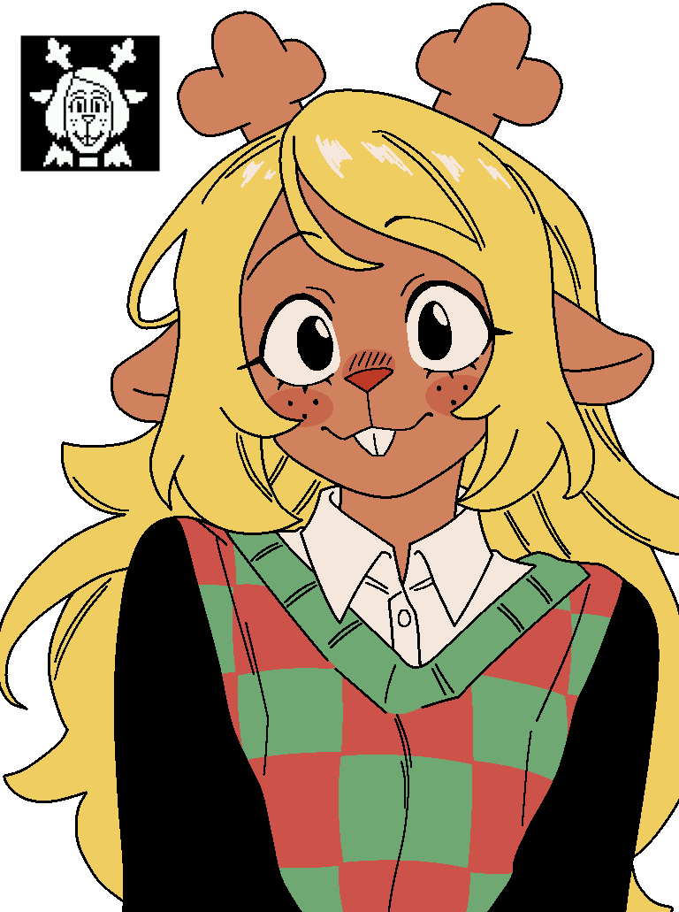 samme_hacci's tweet photo. Face sprite challenge: Noelle (normal) https://t.co/2p00QV5cPC