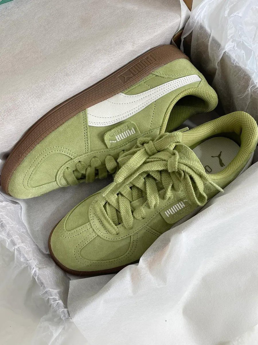 bIueskyse's tweet photo. PUMA PALERMO INI DEFINISI MATCHA LATTE JADI SEPATU.. 😭GEMES BANGET https://t.co/Tf7qDOVTCX