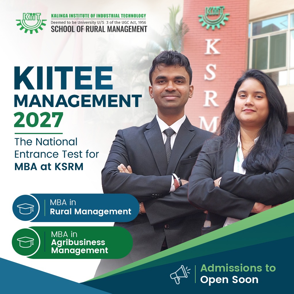 ksrmbbsr's tweet photo. The road to leadership begins with the choices you make today.

Prepare for KIITEE Management 2027 and take your first step towards an impactful career with KIIT School of Rural Management. With specialised MBA programmes, real-world industry exposure and opportunities to create meaningful change, KSRM prepares you to lead in the evolving world of Rural and Agribusiness Management.

The challenge awaits. Your journey with KSRM begins soon.

Admissions opening soon. Stay tuned.

#ksrmbbsr #kiiteemanagement2027 #RuralManagement #AgribusinessManagement #kiitmba