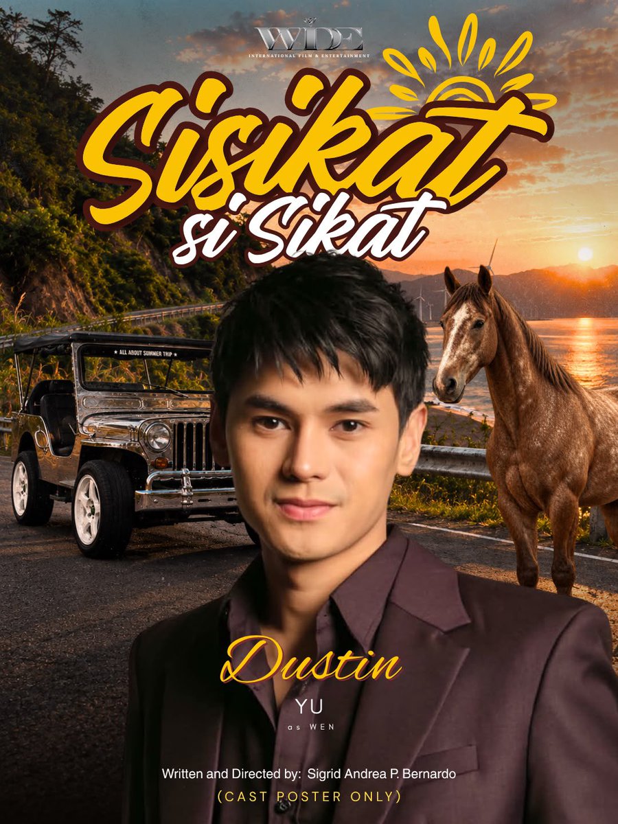 widefilmprod's tweet photo. KATATAWANANG KAGIGILIWAN! 😂❤️
Meet WEN SIKAT (Dustin Yu). 

Produced by Wide International Film & Entertainment, written and directed by Sigrid Andrea P. Bernardo, this BIG COMEDY FILM brings you non-stop laughter and memorable moments. It stars Rufa Mae Quinto, Empoy, Dustin Yu, Krystel Go, and Thea Astley, with Jelai Andres and Calista bringing even more unforgettable characters to the story.

Expect humor, heart, and meaningful lessons that stay with you long after the credits roll.

✨ A comedy with heart.
✨ A story with meaning.
✨ A movie worth watching!

SISIKAT SI SIKAT, COMING SOON.
(Cast poster only)

#SisikatSiSikat #WideInternational #DustinYu