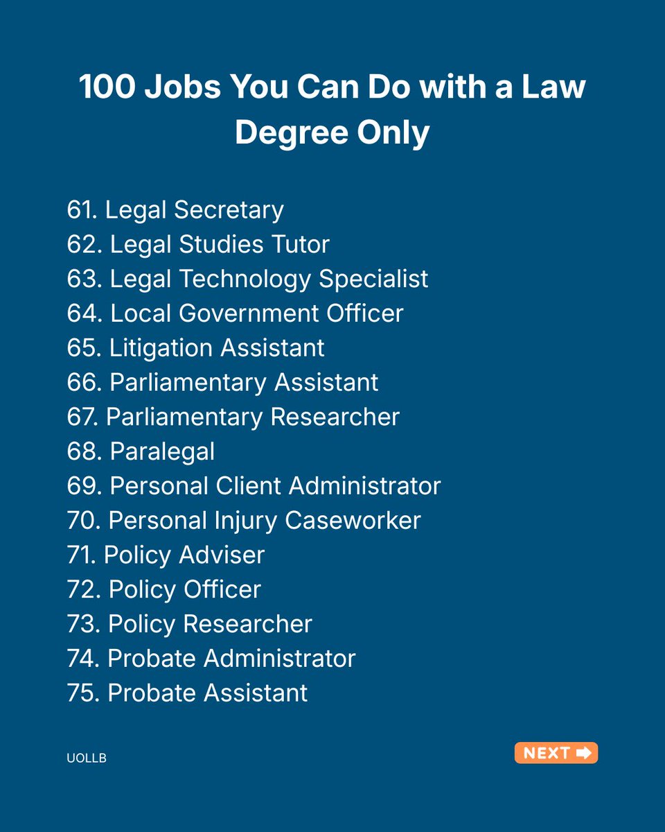 uollaws's tweet photo. Your law degree opens a lot more doors than you might think. https://t.co/sPWjHefHG7