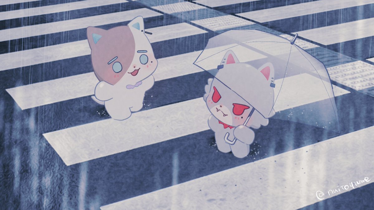 nuitoyume's tweet photo. #かな絵 #KuzuArt 
雨の日のおさんぽ☔️ https://t.co/JDqTzXsCN1