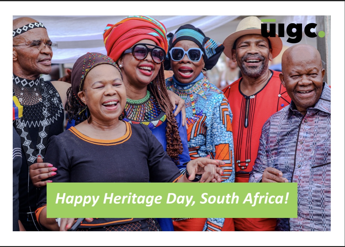 _UIGC_'s tweet photo. Happy HeritageDay from UIGC!
Today we celebrate the cultures, traditions and diversity that connect us across South Africa. Wishing our stakeholders and communities a day filled with pride, unity and celebration.

#LocalToGlobal  #UIGC https://t.co/rfRCCyNpXy