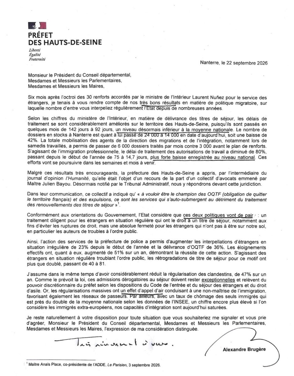 Image de Préfet des Hauts-de-Seine - ✉️ Un traitement de plus en plus rapide pour les étrangers qui ont le droit à un titre de séjour, ma