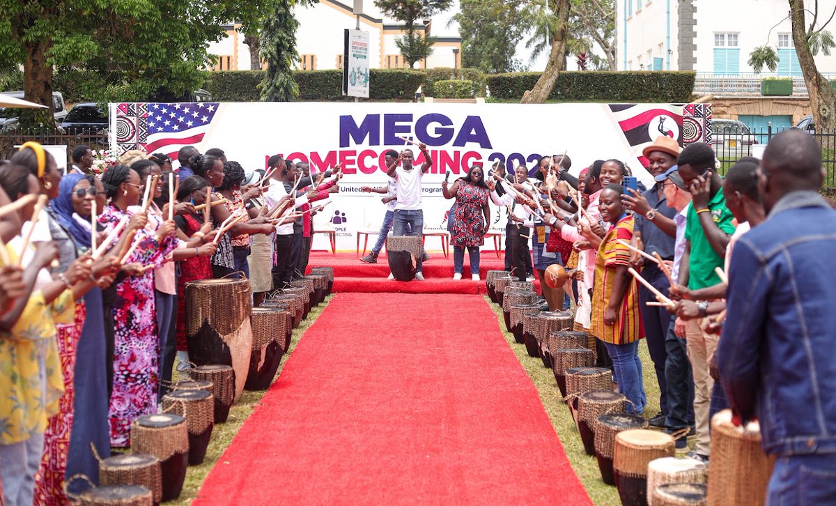 USEmbassyUganda's tweet photo. Proud to celebrate @USAlumniUganda's 2026 Alumni Homecoming!
From 🧱 Brick by Brick, building Community Resource Centers in 5 regions to 400+ participants at the USEA Games for Charity, to Mandela @WashFellowship alumni's 💧Clean Sip Campaign with a 1,000 water filters for Jinja & Busoga schools — @ECAatState alumni keep turning exchange experiences into real impact across Uganda. 🇺🇬🇺🇸