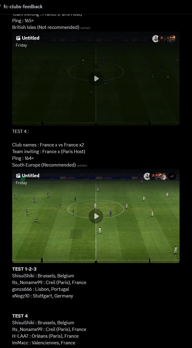 ShisuiShiki_'s tweet photo. Merci à @EASFCDirect @EASPORTSFC d'avoir réagis vite pour patch le problème des matchs amicaux 11vs11 !

Quand les feedbacks sont fait correctement, tout se règle facilement.
Merci également à ceux qui m'ont aidé pour faires les test❤️

Conclusion : 
- 11v11 Clubs Ping✅
- Les compétitions ne seront pas reportés✅