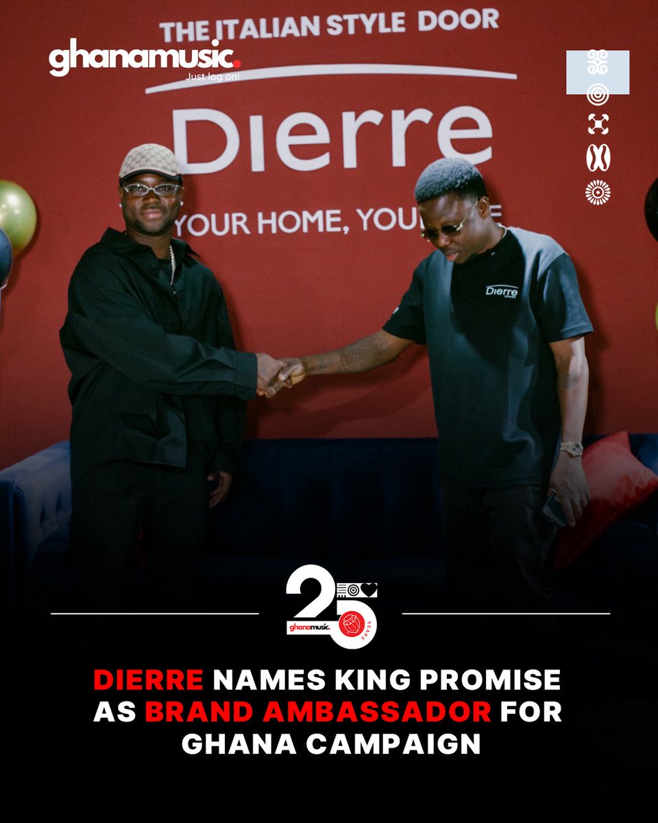 GhanaMusic's tweet photo. Italian premium security door manufacturer Dierre S.p.A. has named award-winning Ghanaian artiste King Promise (@IamKingPromise ) as the face of its new Ghana and West Africa marketing campaign.
🔗 : https://t.co/q1PuzeU8tR
#ghanamusic https://t.co/itGJvW4K7j