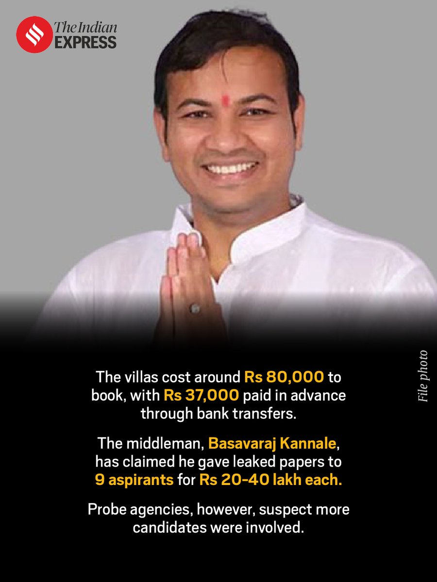IndianExpress's tweet photo. A probe into alleged irregularities in the Karnataka Public Service Commission (KPSC) recruitment for veterinary doctors has uncovered fresh details of aspirants being brought to luxury villas near Bengaluru ahead of the January exam.

Click on the 🔗 below to read the full article.
https://t.co/chGCkkDM2T