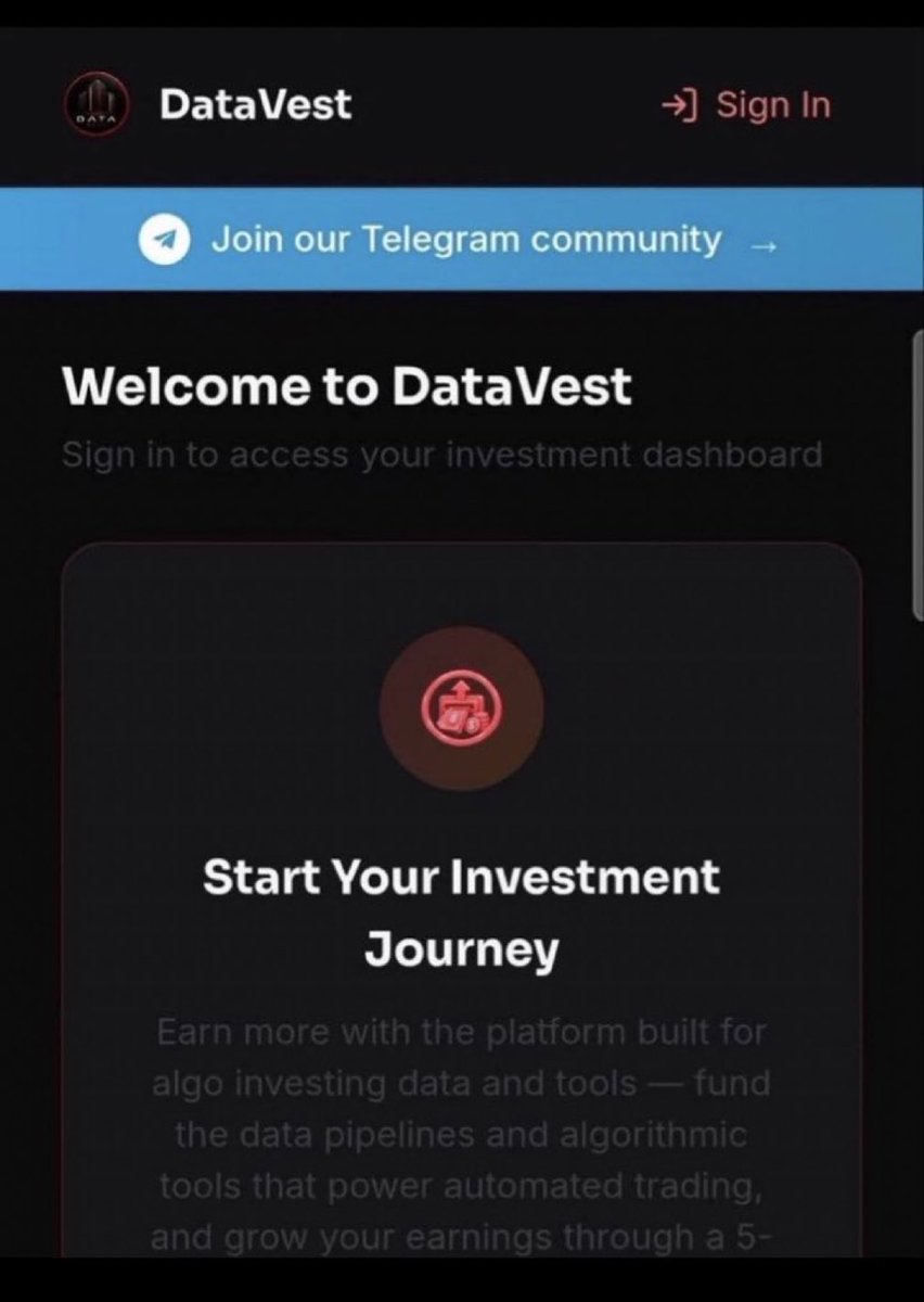 penggirlies's tweet photo. #Datavest may involve high-risk financial operations with concerns relating to withdrawal restrictions, unclear investment conditions, and limited transparency, which can expose users to financial loss. If affected, seek support promptly via DM. #CryptoScam #Scam #CryptoRecovery https://t.co/ZzMTHzpwvR