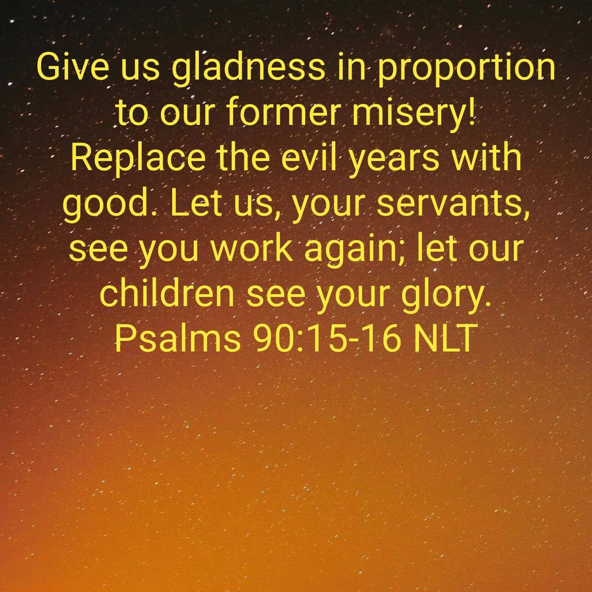 magaarmadillo's tweet photo. “Give us gladness in proportion to our former misery! Replace the evil years with good. Let us, your servants, see you work again; let our children see your glory.”
Psalms 90:15-16 NLT
#SurrenderRoom https://t.co/WIsviGxyLp