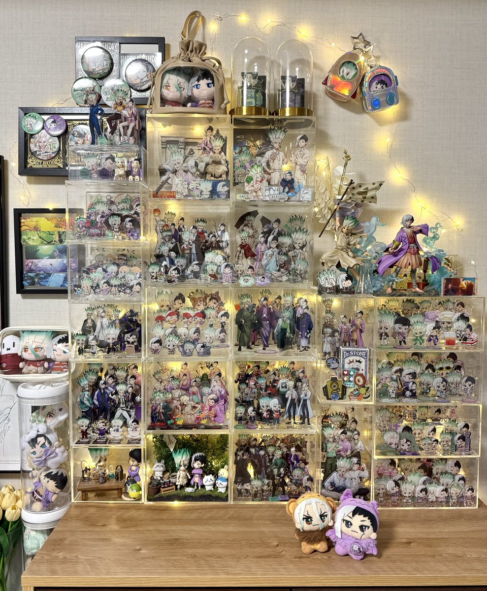 sa_ke_ko's tweet photo. フィギュア棚は前とそんなに変わってないかも…でもこの部屋の中には250＆250で合計500匹くらいの千とゲが…いる…🚀🃏 https://t.co/RSuWoJUrgZ