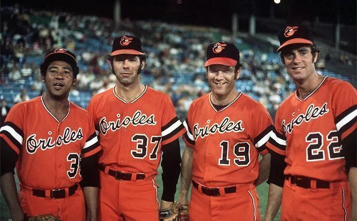 baseballinpix's tweet photo. Four 20 Game Winners for the 1971 Orioles - Mike Cuellar, Pat Dobson, Dave McNally, and Jim Palmer. They won their 3rd straight pennant that season. https://t.co/s9SzxUbilI