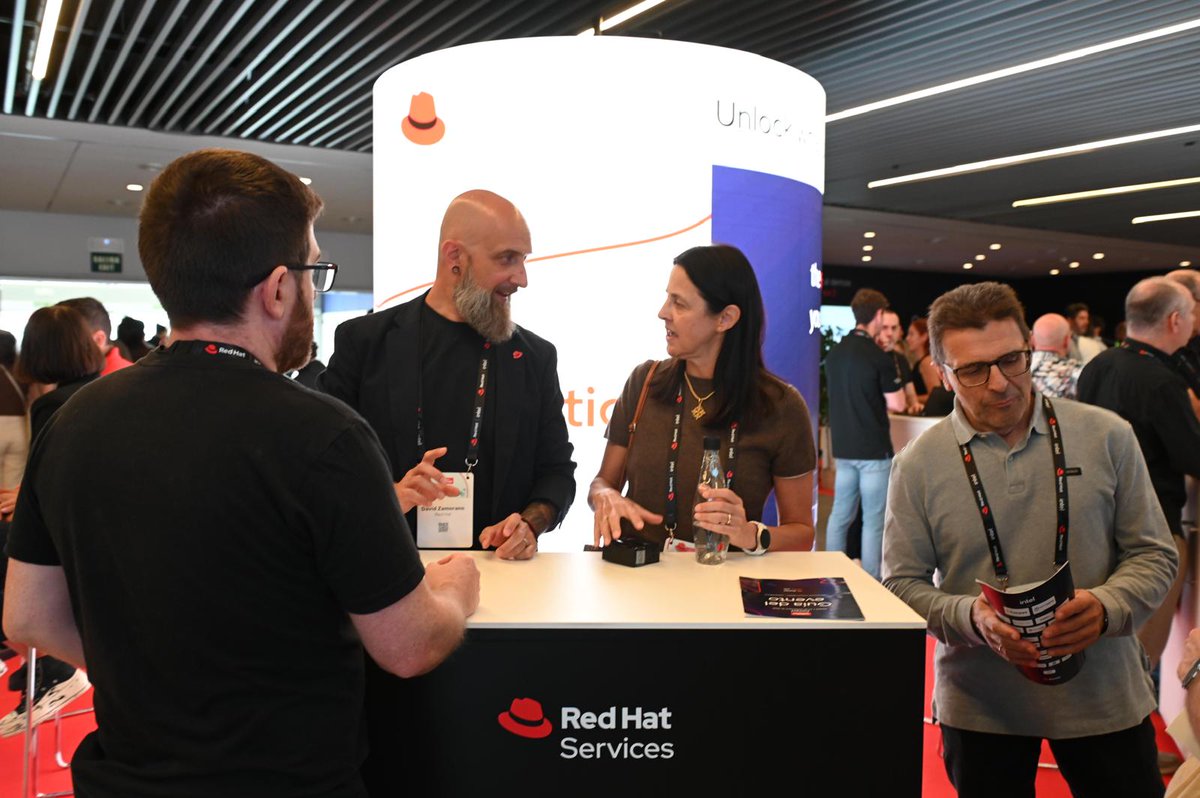 RedHatIberia's tweet photo. ¡Arranca #RHSummit: Connect Madrid!

Un día para explorar en directo cómo la IA, la virtualización, la nube híbrida y la automatización están redefiniendo el futuro empresarial, con el código abierto como motor. https://t.co/xOnDgnqlwC