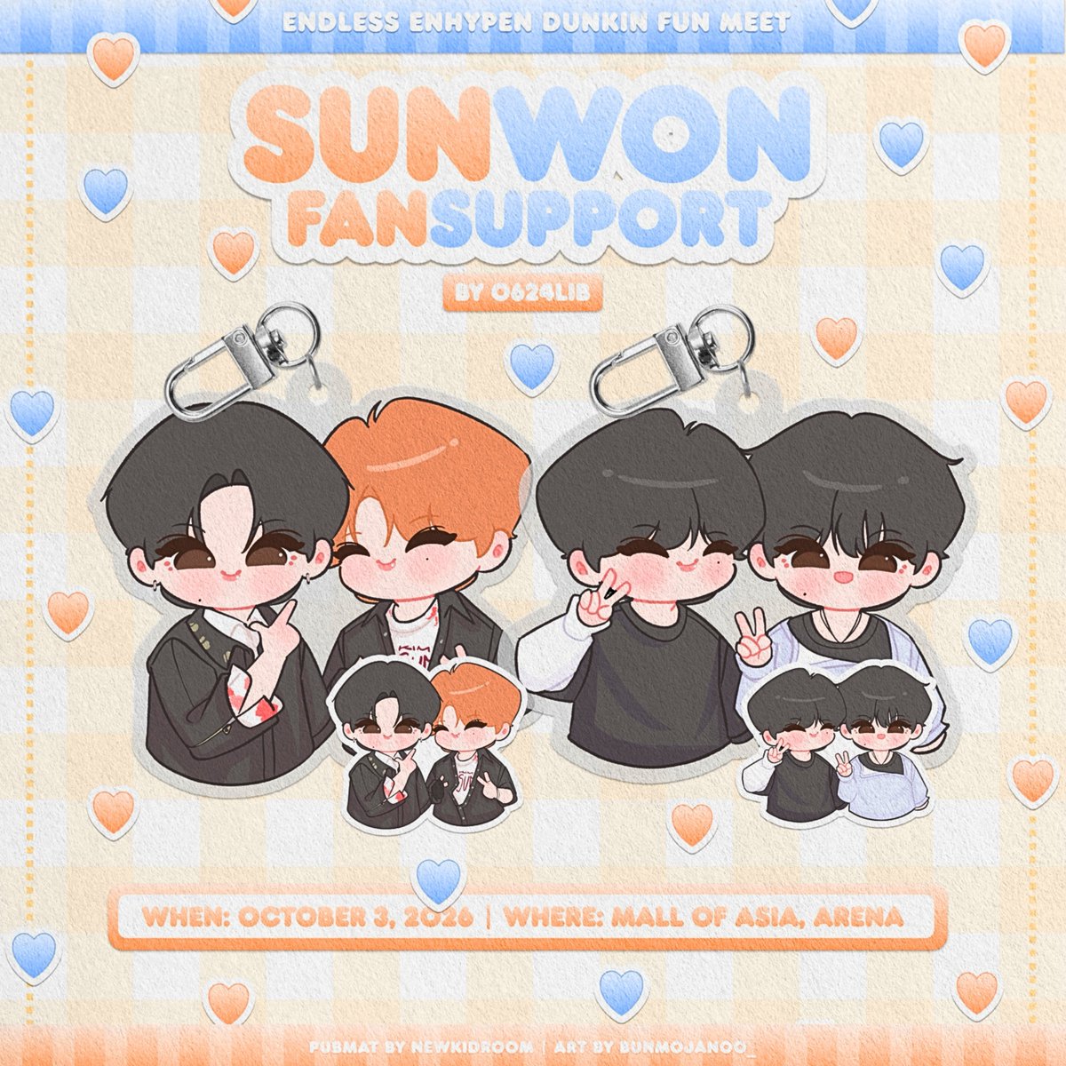 0624lib's tweet photo. endless dunkin' | enhypen fun meet

જ⁀➴ sunwon fan support by 0624lib

— keyrings &amp; stickers

𑣲⋆ like &amp; repost
𑣲⋆ 1:1 ratio
𑣲⋆ exact loc tba
𑣲⋆ open for trades (limited)

#SUNOO #JUNGWON #ENHYPEN #DunkinPH_ENDLESS #ENDLESSFunMeet https://t.co/ZRkRU5P05d