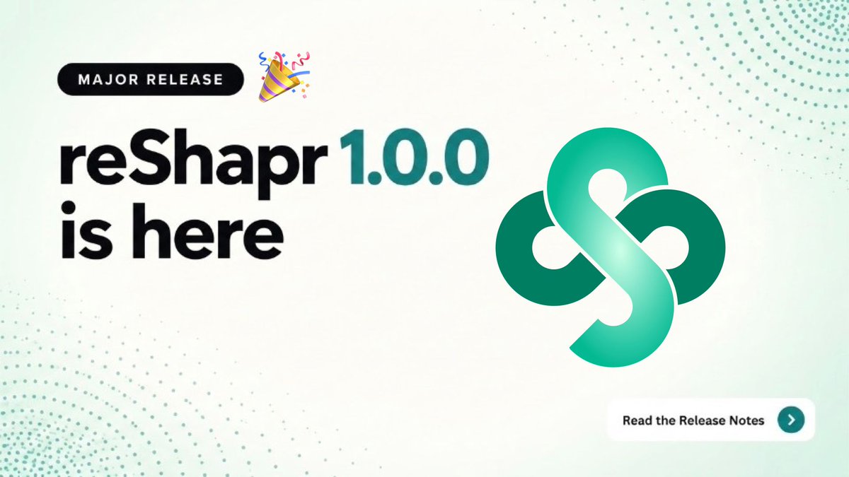 reshaprio's tweet photo. 🚀 reShapr 1.0.0 is here: our first stability gate. 

After 460 commits, 20 releases in 202 days, and 10 contributors across 4 countries.

We also wrote it up by persona: developers, platform engineers, SREs, security architects, and decision-makers each get a straight answer on what 1.0.0 changes for them.

🔗 https://t.co/EMr9NUs8JK 

And with this stability gate crossed, we're setting our sights on the @AgenticAIFdn Sandbox.

#MCP #OpenSource #AIAgents #APIManagement #AAIF @linuxfoundation 🙌