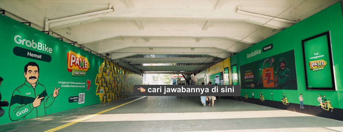 GrabID's tweet photo. Kita lanjut lagi yuk tes kejelian mata kamu.

Perhatiin baik-baik, pertinyiinyi: Ada berapa Mas Adam yang gak naik GrabBike Hemat?

*Kunci jawabannya ada di: Terowongan Kendal Sudirman! https://t.co/8J6nAzuJWK