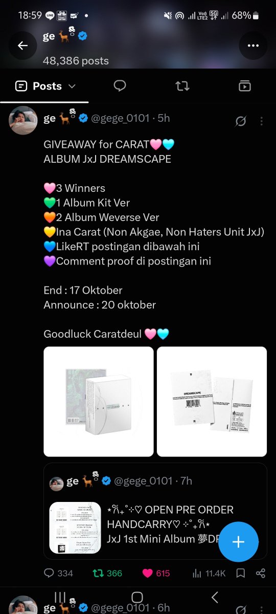 dearsoonshine's tweet photo. @gege_0101 Makasih udah ngadain GAnya kakkk, izin ikutan ya kakkk hehe wish me luckk🩷🩵 https://t.co/OyBYd0pGR2