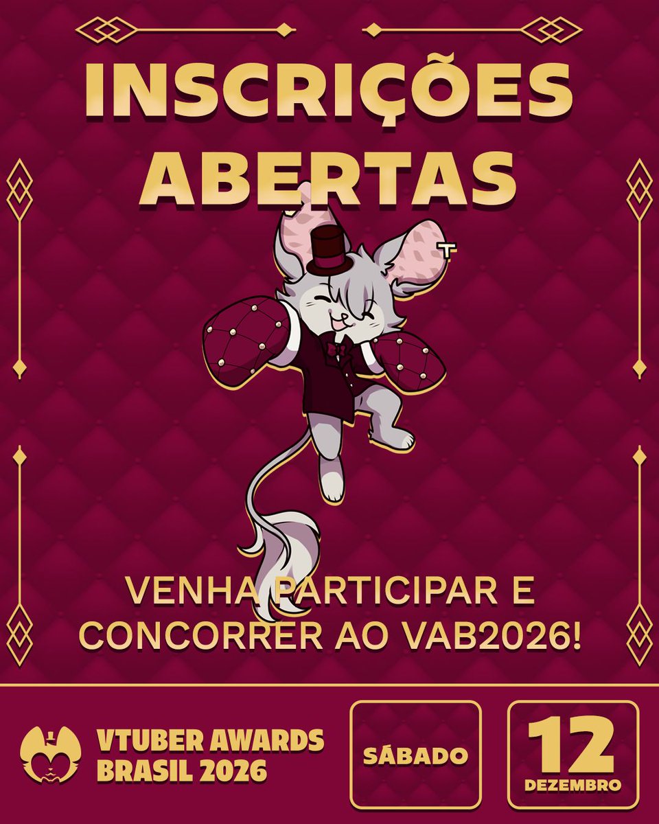 AwardsVtuber's tweet photo. E CHEGOU O DIA!! As inscrições pro VAB26 estão abertas!
Selecione até 3 categorias, separe seus melhores vídeos e se inscreva pelo formulário que já está liberado em nosso site.

Em caso de dúvidas, pode entrar em contato ✨️ https://t.co/9cMVpLylAr