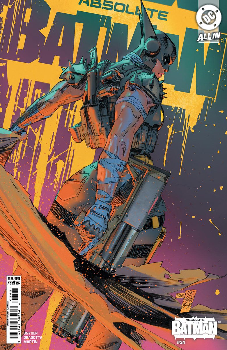 MidtownComics's tweet photo. WITHOUT THE BADGE…WITHOUT HER FATHER…ABSOLUTE BAT ENTERS THE SCENE.
In the battle of self, of Batman versus Batman, there can be only one.

🎉New from #DCComics on the shelves of #Midtown Comics for your #NCBD #comicbook haul!

😍 Covers by Sozomaika, Clay Mann, Filipe Andrade, Kaare Andrews  + more!
📚 Absolute Batman #24
✏️Scott Snyder 
🎨Nick Dragotta 
👉Add these covers to your New Comic Book Day Haul in DC's new releases for 9/23 -- https://t.co/6upZ32KgTT

@SOZOMAIKA @Clay_Mann_ @Ssnyder1835 @NickDragotta
#batman #batmancomics #absolutebatman #absolutebatmancomics #DCUniverse