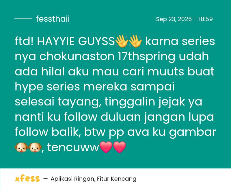 fessthaii's tweet photo. ftd! HAYYIE GUYSS👋👋 yukk bertemann hihi https://t.co/5oWleqqeY5