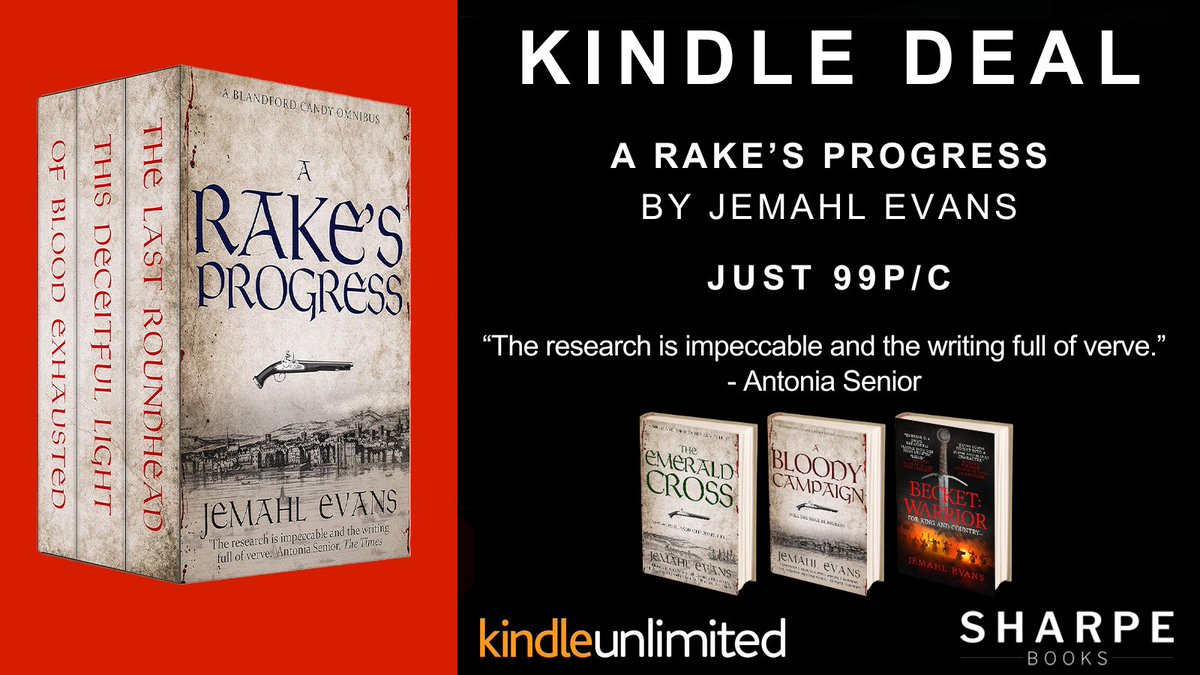 SharpeBooks's tweet photo. #KindleDeals
#99p A Rake's Progress, by @Temulkar
"The research is impeccable and the writing full of verve." The Times
https://t.co/lXc862a3fT
#histfic #englishcivilwar #kindleseries https://t.co/1XTp2RwzrY