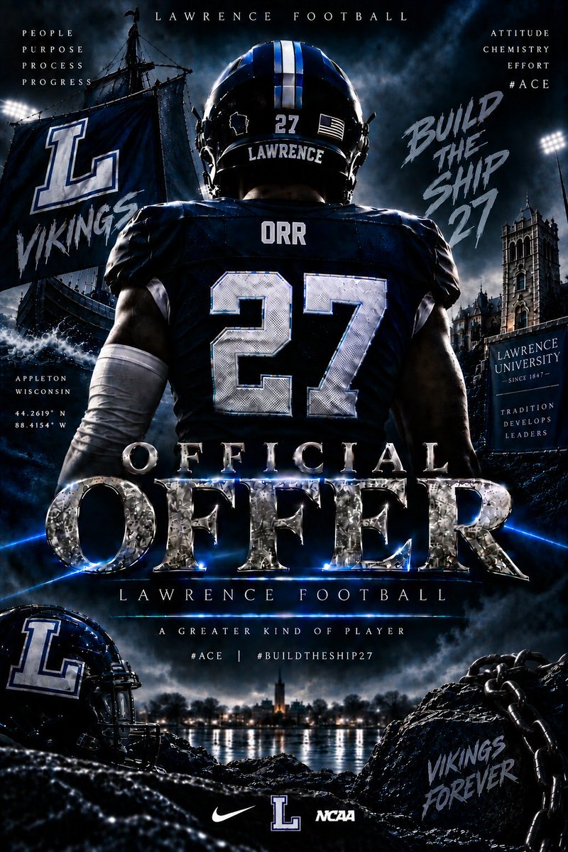 Aidenorr22's tweet photo. HmmAfter a great talk with @coachhWilliams2 I am BLESSED to have received a an offer to Lawrence College!!
@CoachGarnerOL @donovanmcco6 @seancooper_C4 @C4SportOklahoma @ducepittman @Hunt_Hawthorne @QGray2 @FRB2_TX @PrepRedzoneOK @6starfootballOK @OK_HS_Football @MichelleOr14728 https://t.co/dXE9BrgkZK
