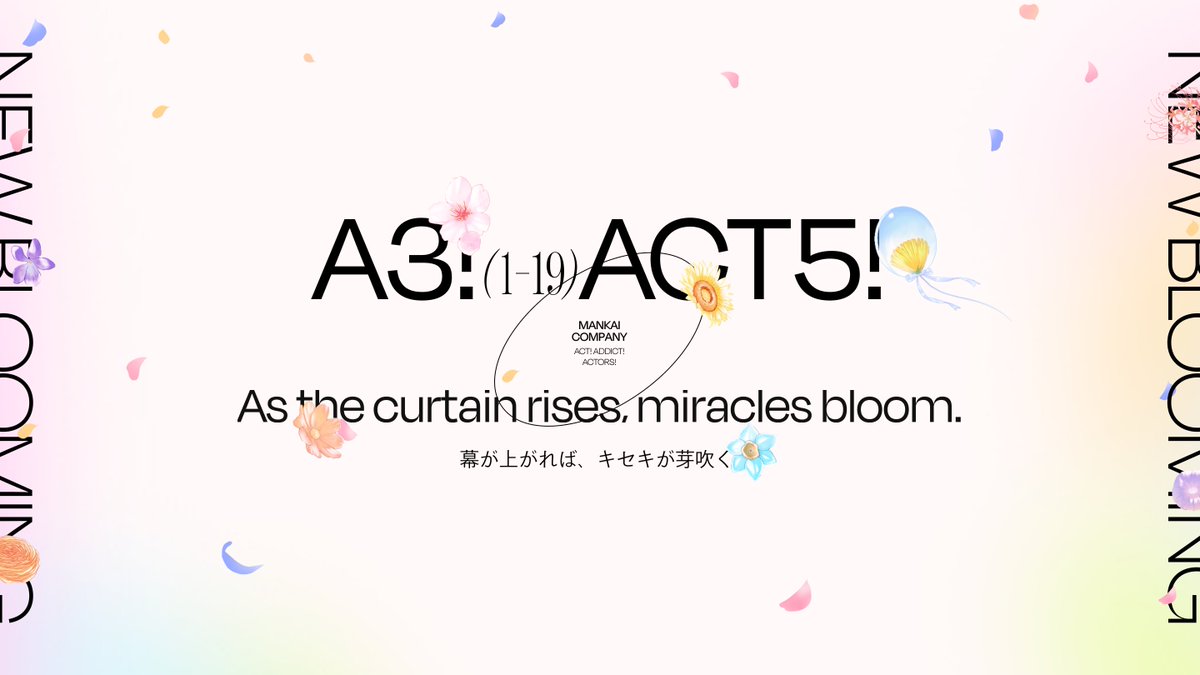 to2kyo2's tweet photo. A3! ACT5! 特設サイト
アートディレクション・デザインを東東京京で担当させていただきました！
https://t.co/8KkLfnMIRs
#エースリー https://t.co/gYPMP8hgdR