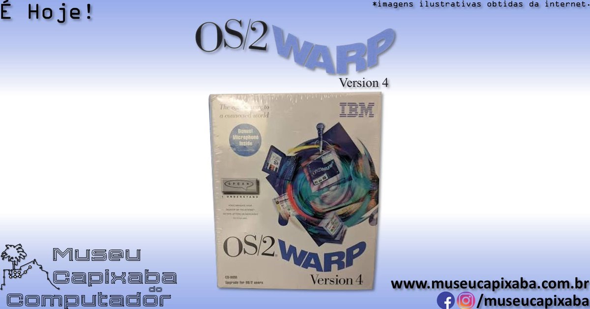 museucapixaba's tweet photo. hoje! O sistema IBM OS/2 Warp 4 faz 30 anos!
+em https://t.co/qQWMRz4LN3
#MuseuCapixaba #mcc #éhoje #museu #Retro #Geek #ES #Capixaba #OnThisDay #IBM #OperatingSystem2 #OS2 #OS2Warp #OS2WarpServer #IBMPC #PCDOS #PS2 #Microsoft #MSDOS #Windows #Multitasking #SistemaOperacional https://t.co/9JsIBNcmd3
