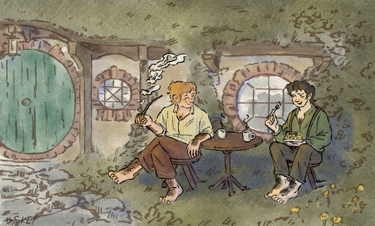 Arin_Skl's tweet photo. Oh man, I'm always late 
But happy birthday to Bilbo and Frodo :•) 
#lordoftherings #LOTR #theHOBBIT https://t.co/POgYUJaslR