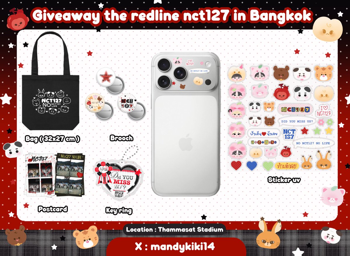 mandyjanj's tweet photo. ♡‧₊ ୨ৎ pls kindly retweet ˚◞♡꒱

Giveaway #THE_REDLINE_BANGKOK

Date : 31 oct - 1 nov
Location : Thammasat stadium
Time : tba
•  rt and show this tweet

#NCT127_5TH_NEOCITY_THE_REDLINE
#NCT127_5TH_NEOCITY_BANGKOK_THE_REDLINE https://t.co/7TvRi3SgLA
