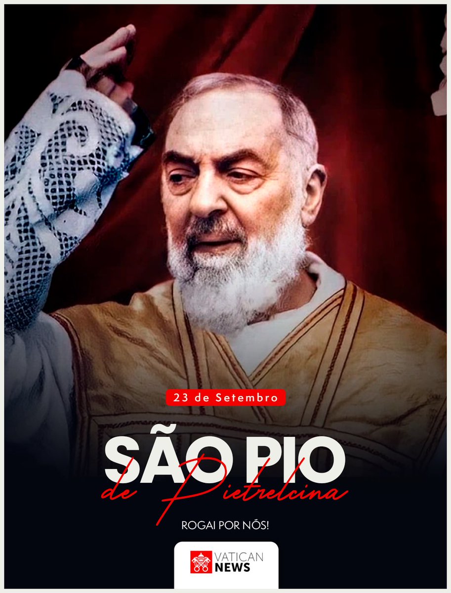 vaticannews_pt's tweet photo. Hoje, 23 de setembro, a Igreja celebra #PadrePio de Pietrelcina, sacerdote capuchinho que fez da oração, da Eucaristia e do serviço às almas o centro de toda a sua existência 

🙏 São Pio de Pietrelcina, rogai por nós! #SantoDoDia https://t.co/CsajKf3b41