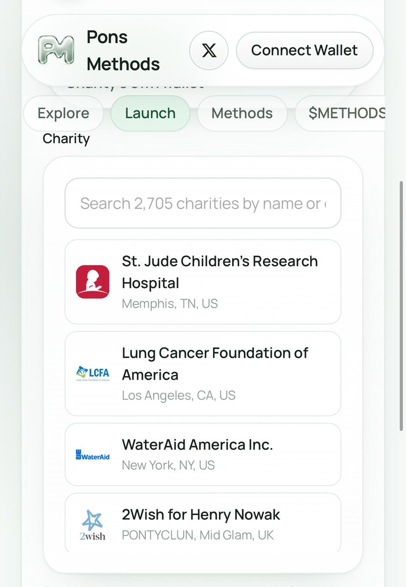 patt_yourbae's tweet photo. @PonsMethods Over 2700 charities on the list. You cooking this hard G 🫡 https://t.co/y7cBbDpneH