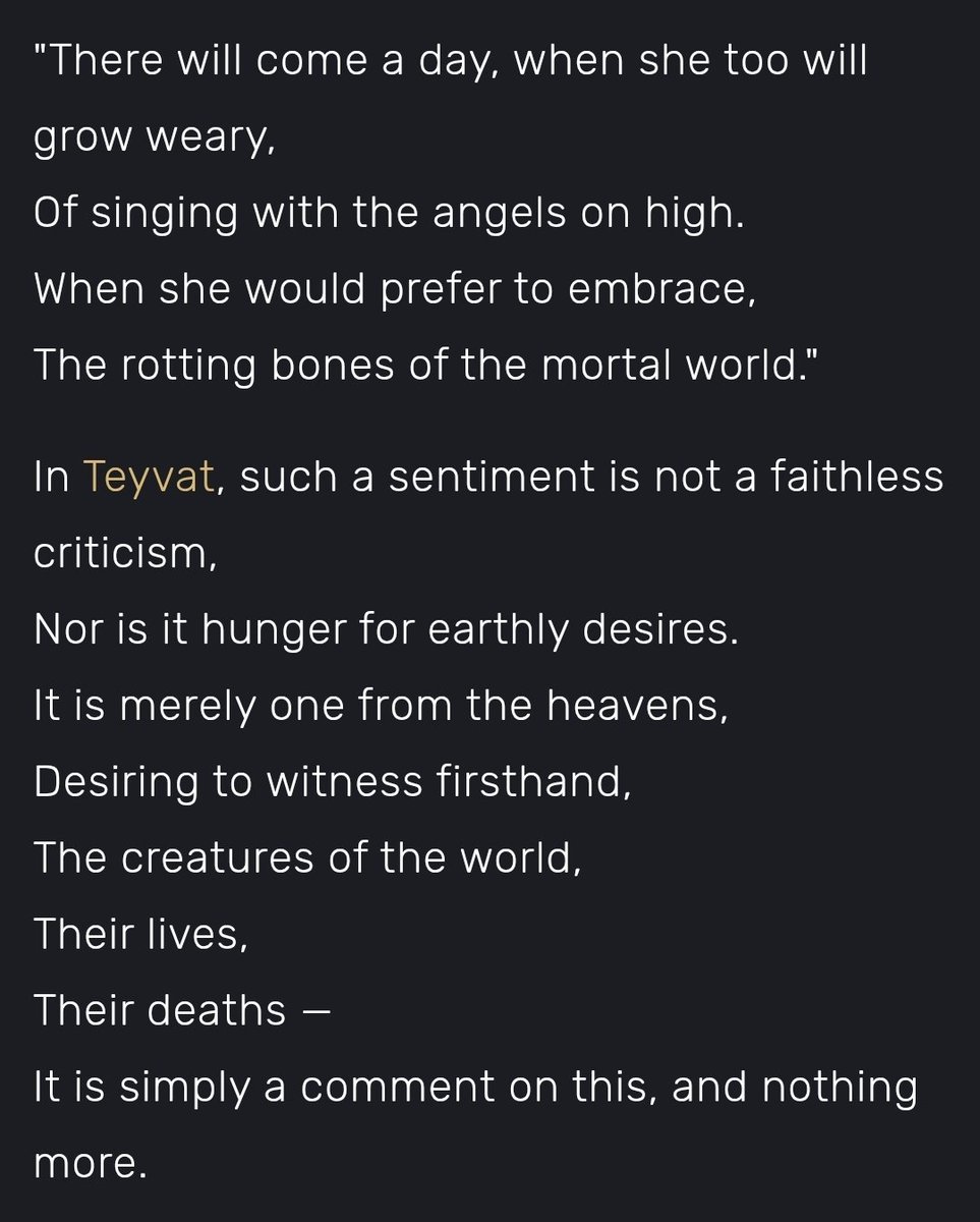 zerosfinalsong's tweet photo. // genshin spoilers 

all those people in the quotes calling ronova a one-note villain didn't read the death arcanum card. the irony about her is that she's a goddess of death that loves the living world. she got the signora treatment straight up. https://t.co/ejTqY6qfkl