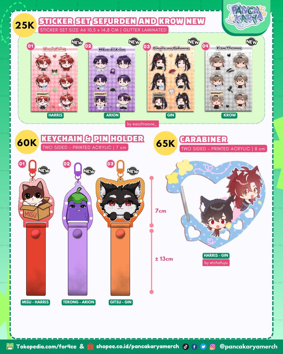 pancakaryamerch's tweet photo. (1/5)
[❤️&🔄 very appreciated]
Pancakarya #CF23 Catalog + GIVEAWAY (s&k di gambar) 

🩶 SeFurDen, Krow Thornes, Pandavva, Andi, Aya, Elaine, ONShannon, Michi, Pinku Rimu, Dokibird & Airani Iofifteen.
 🛍️ OTS : https://t.co/7rHINeuaFw
📦 Mail Order : https://t.co/jz8WeGFyJi
🗓️ 23 Sep - 30 Sep 
📍R35-ab (BOTH DAYS) 
🌏 Worldwide dm us

#comifuro23