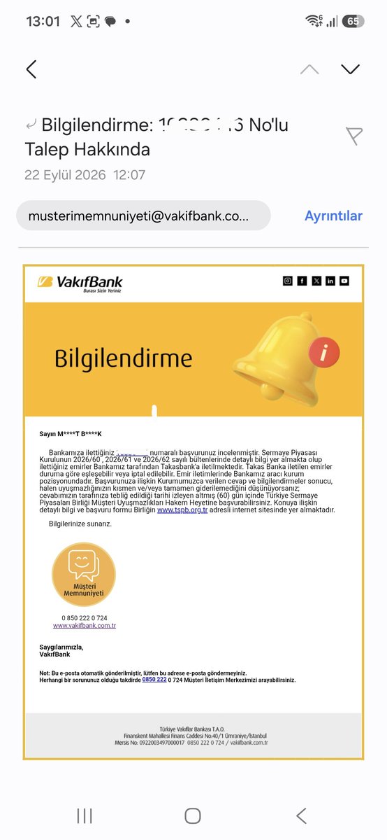 muratbacik11's tweet photo. @fonunmagdurlari 17 Eylül, 11:40 verilen satış emirleri için aracı kurumdan gelen cevaptır.

Kim, niçin iptal etti anlamış değiliz.

Yetkili kurum kimse, net bir açıklama beklemekteyiz

@spkgovtr 
@Takasbank https://t.co/2YYhhvdjxh