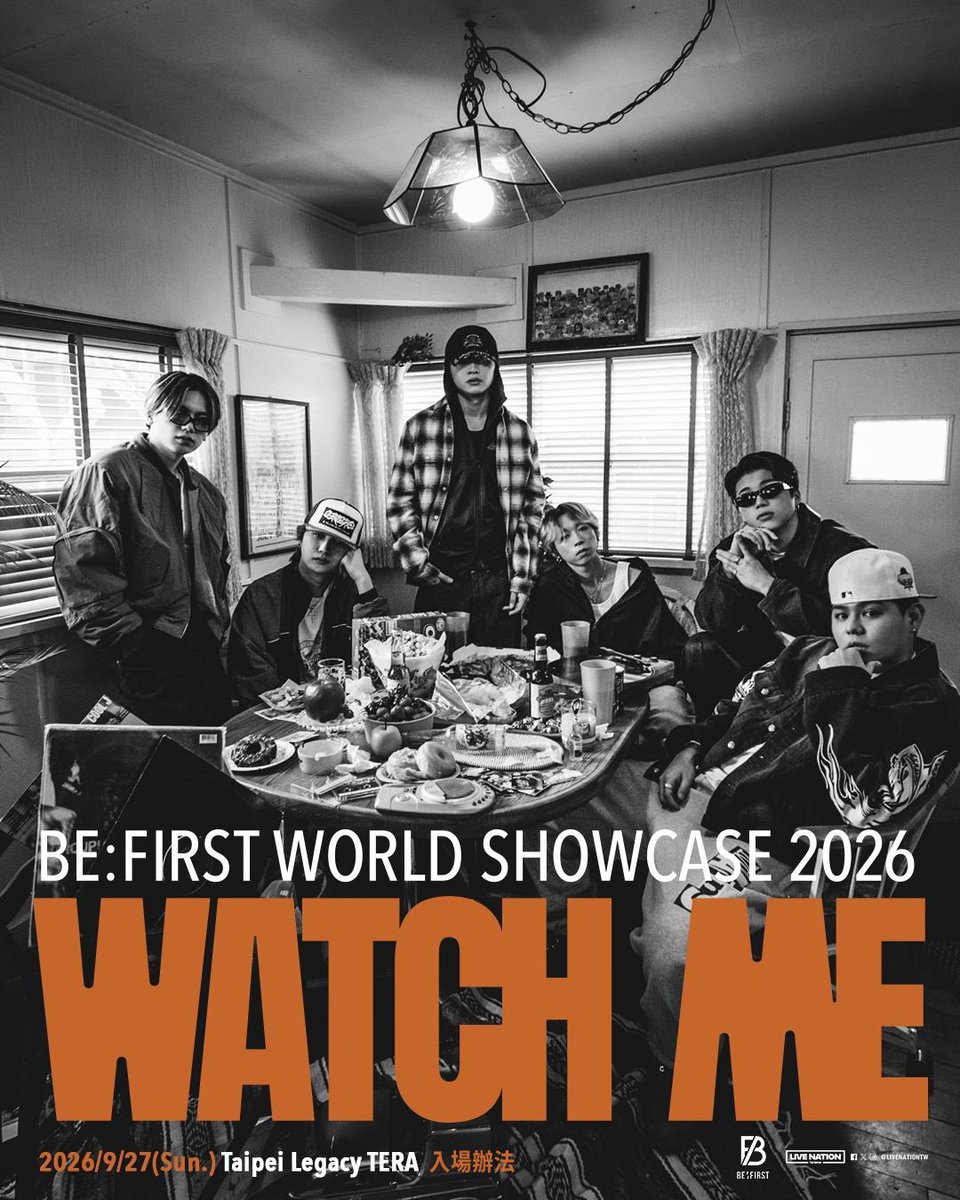LiveNationTW's tweet photo. \BE:FIRST 入場辦法公開！/

BE:FIRST WORLD SHOWCASE 2026 “WATCH ME” entry notice announced! See you there 👋

—
＊入場辦法｜ https://t.co/NUFVBAudJ4
＊ENTRY NOTICE 入場のご案内｜ https://t.co/JJDYFezcYG https://t.co/oDB0S9ARNC