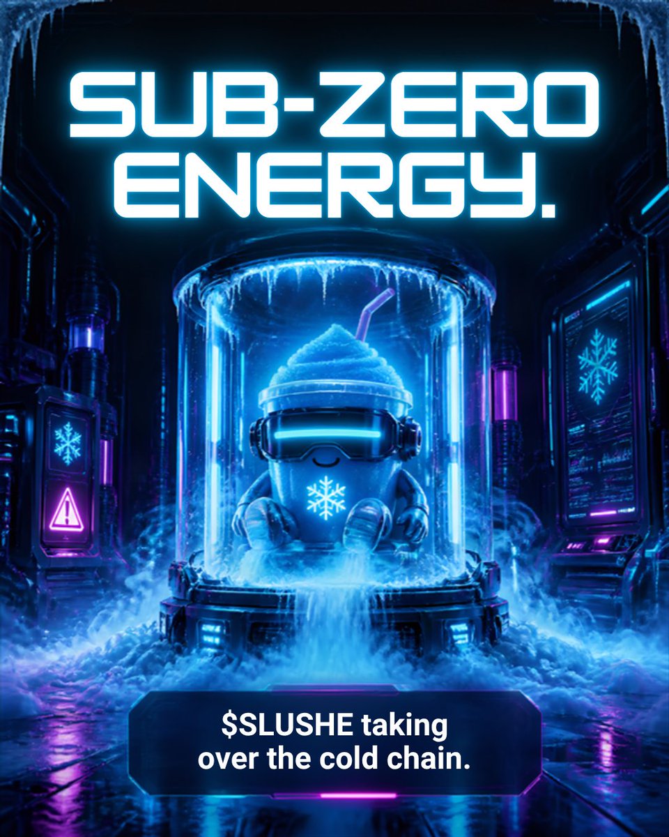 ODavid44016540's tweet photo. @SQUI00Y @SlusheCoin Dropping the coldest $SLUSHE entry in the thread. 🥶🧊
Market might be hot, but this cup stays absolute sub-zero. Let the freeze begin! ⚡️
@slushecoin #SLUSHE https://t.co/3ckAgjdQTT