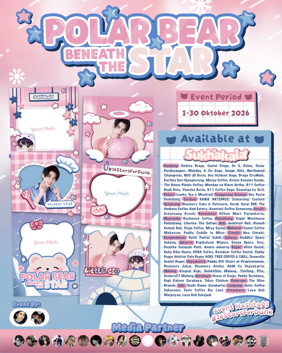 lalbirin's tweet photo. Starry Celebration for Dunk Natachai’s 26th 🎞️🔖

A photoframe event celebrating #26StarsForDunk, organized by @phuwitis &amp; @lalbirin

🗓️ 1 - 30 / 1 - 14 October 2026
📍 https://t.co/uaw9gSAAyk | Sukhakala | Cherish

#4Chapters4Dunk #Dunk26thBDProject 🐻‍❄️🖤⭐️ https://t.co/BB2kbXRCpl