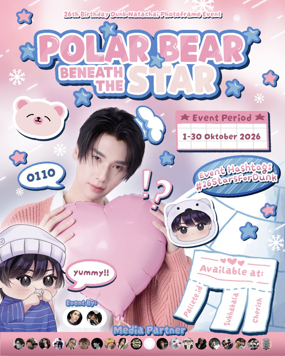 lalbirin's tweet photo. Starry Celebration for Dunk Natachai’s 26th 🎞️🔖

A photoframe event celebrating #26StarsForDunk, organized by @phuwitis &amp; @lalbirin

🗓️ 1 - 30 / 1 - 14 October 2026
📍 https://t.co/uaw9gSAAyk | Sukhakala | Cherish

#4Chapters4Dunk #Dunk26thBDProject 🐻‍❄️🖤⭐️ https://t.co/BB2kbXRCpl