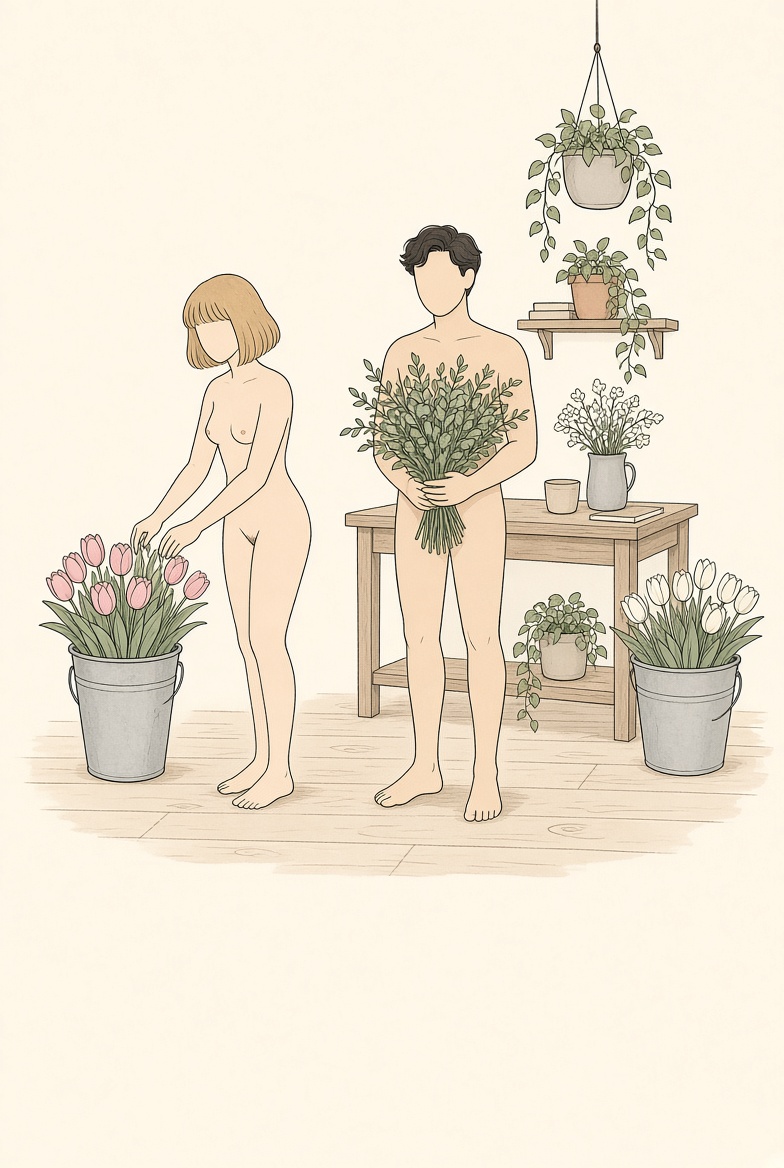 Nnp_studio's tweet photo. Just putting flowers together.
ordinary bodies. ordinary days.
we draw people doing nothing special, with nothing on.
illustrated ordinary life, undressed
#NakedNormalPeople #NormalizeNudity #NudeIsNormal #EverydayLife #IllustratedNude #BodyPositivity #OrdinaryBodies https://t.co/WHL80O08lu