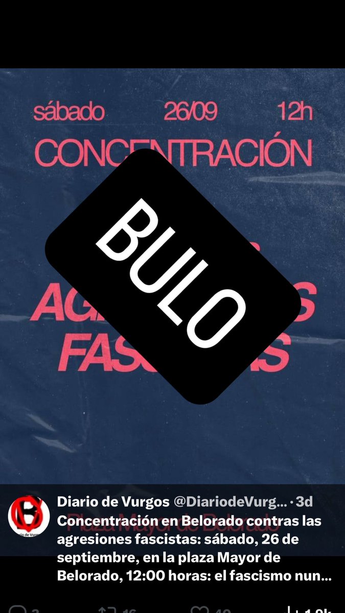 castellan88's tweet photo. Esta es la verdad.
Una de las noches de fiestas, una chica y una menor fueron  agredidos por  20 jóvenes de Belorado. Lo ocurrido provocó una reacción en defensa de las víctimas. No fue un acto político.
Si defendéis a la mujer , dejad de utilizar un caso así con fines políticos. https://t.co/2P6WHdRUA0