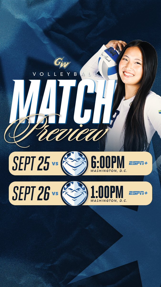 GW_Volleyball's tweet photo. Opening conference play at home this weekend. Pop out!

#RaiseHigh https://t.co/G7JRT8V27n